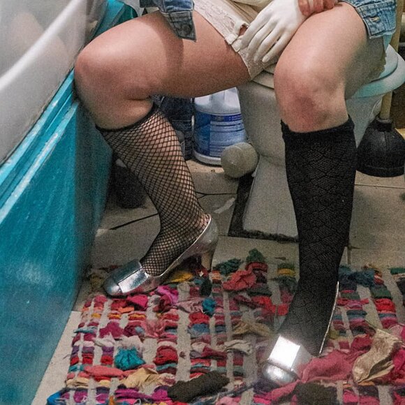 1960s Sliver Faux Skin Mod Pumps Heels Shoes - Picture 2 of 16